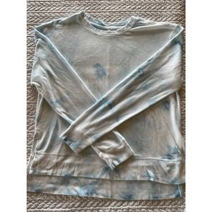 Freely Tie-Dyed Lightweight Sweater Blue & White Womens Medium 608